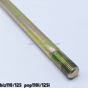 Pièces de moto du Brésil BIZ110/<span class=keywords><strong>125</strong></span> Axe de roue avant POP110I 125I Axe arrière Boulon M10M12M15 Axe de pivot du bras oscillant - Product Image 3