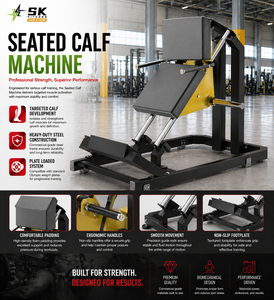 Máquina de Elevación de Pantorrillas <span class=keywords><strong>con</strong></span> Carga de Placas SK, Equipo Profesional de Entrenamiento de Fuerza para Piernas en Posición Sentada para Gimnasio - Product Image 2