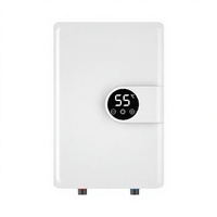 Chauffe-eau électrique 5500W, usage domestique, hôtel, chauffage rapide, protection contre la surchauffe, affichage de la température LED, acier inoxydable