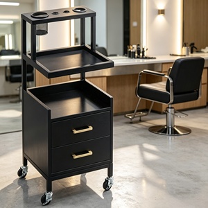 Chariot de Salon Moderne Écologique en Bois à Roulettes avec Tiroirs, Idéal pour Salon et Salle de Bain - Vente Flash - Product Image 5