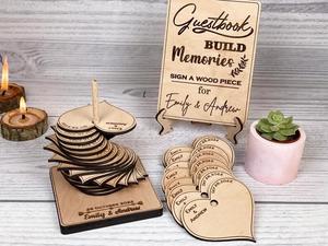 <span class=keywords><strong>Livre</strong></span> de mariage en bois en forme de cœur, <span class=keywords><strong>livre</strong></span> de mariage, <span class=keywords><strong>d</strong></span>écoration personnalisée - Product Image 3