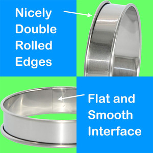 Moules à biscuits en acier inoxydable à double rouleau pour <span class=keywords><strong>tarte</strong></span> aux fruits, 10cm, 8cm - Product Image 5