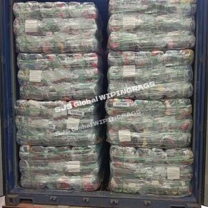 Trapos de camiseta de colores para mecánicos, trapos industriales de tela reciclada, trapos de algodón 100% para limpieza - Product Image 1