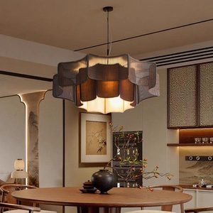 Chinese Style Chandelier Round E27 Six-Head LED <b>Light</b> For <b>Dining</b> Room Living Room Home Decor - Product Image 1