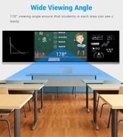 Tableau blanc interactif éducatif de 86 pouces pour salle de classe moderne avec un large angle de vision