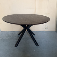 Table de cuisine ronde moderne en MDF pour cuisine, salle à manger, petit appartement