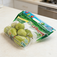 Sacs d'emballage personnalisables en plastique poly transparent anti-buée avec poignée, pour fruits et légumes frais, directement de l'usine