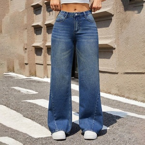 LARSUR Xintang Guangzhou China, Fábrica de Jeans de Mezclilla, Fabricante, Proveedor, Mayorista, Jeans Clásicos Holgados y Anchos para <span class=keywords><strong>Mujer</strong></span> - Product Image 1