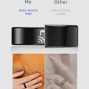 แหวนสมาร์ทเซรามิก NFC R20 ควบคุมระยะไกล IP68 รองรับ IOS สำหรับผู้ชายและผู้หญิง ติดตามสุขภาพและฟิตเนส วัดอัตราการเต้นของหัวใจ วัดออกซิเจนในเลือด ตรวจสอบการนอนหลับ พร้อม GPS - Product Image 5