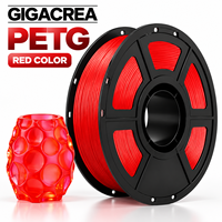 Filamen Printer 3D PETG Merah Transparan 1.75mm 1KG OEM/ODM Label Pribadi Pasokan Grosir Massal dari Produsen