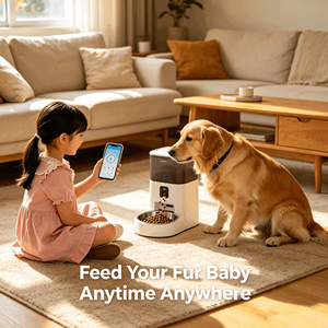 Distributeur de nourriture pour animaux personnalisable avec caméra 4MP HD, vidéo 5G WiFi, contrôle à distance et enregistrement vocal de 10 secondes – Vente en gros usine - Product Image 3