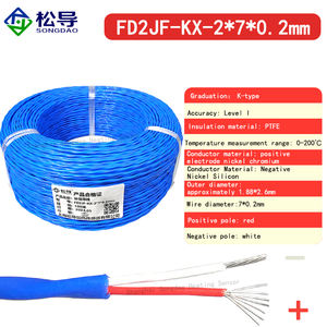 Fio de medição de temperatura PTFE tipo K, Fio de termopar tipo E/J/T/N/R/S, Fio de compensação blindado de primeiro nível - Product Image 4