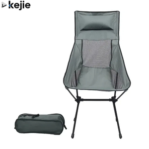 Silla Plegable Portátil Moderna para Exteriores con Marco de Hierro y Tela Oxford 600D, Silla Luna de Respaldo Alto para Camping, Playa, Viajes y Pesca - Product Image 1