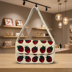 Sac à bandoulière souple perlé de haute qualité pour soirée et mariage, fait main, élégant et polyvalent pour usage quotidien - Product Image 2