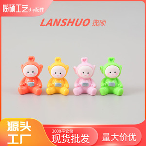 Figuras en Miniatura de Teletubbies, Resina Plástica, Versión Q, Adornos 3D para Escritorio, para Niños de 5 a 7 Años - Product Image 4