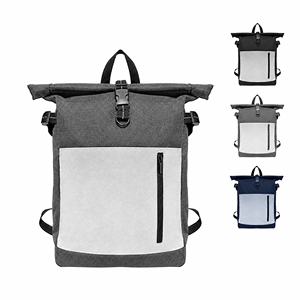 Mochila Minimalista para Portátil, Impermeable, Enrollable, de 15.6 Pulgadas, Reflectante, para Negocios, Trabajo Diario, con Logotipo Personalizado, para Hombre, Venta al Por Mayor, OEM - Product Image 1