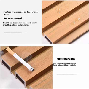 Tấm ốp tường ngoài trời giả gỗ 3D thế hệ thứ hai Villi, chất liệu nhựa WPC, kiểu ghép nối, chống thấm, chống cháy, bề mặt nổi. - Product Image 4