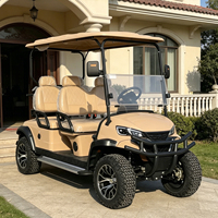 Voiturette de golf électrique haute puissance 72V avec toit ciel étoilé personnalisable, bande lumineuse LED et coffre de chargement arrière personnalisable pour un espace de rangement supplémentaire