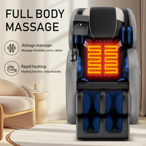 Silla de Masaje Plegable de Cuero PU Gris 4D de Gravedad Cero con Calefacción <span class=keywords><strong>para</strong></span> Cuerpo Completo, Shiatsu, <span class=keywords><strong>para</strong></span> Hogar y Oficina, Venta al por Mayor de Fábrica OEM ODM - Product Image 2