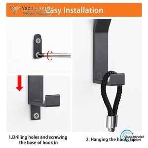 Gancho para Ropa de Aluminio Espacial OEM, Resistente a la Corrosión, Impermeable, Metálico, Antideformación, para Sala de Estar y Baño - Product Image 5