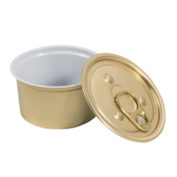 Boîtes de conserve personnalisées en aluminium, 2 pièces, 100ml, 180ml, 300ml, pot métallique pour le thon, l'huile de poisson, la nourriture de mer, la nourriture humide pour animaux de compagnie