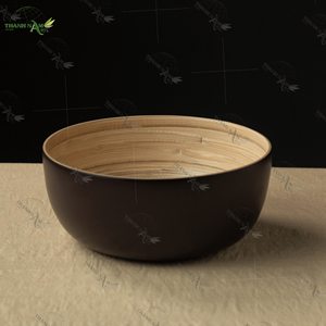 Product Handmade Natural Thanh Nam Arts <b>Bamboo</b> <b>Bowl</b> Set High Quality Customized Shape/Color for Kitchen - Product Image 5
