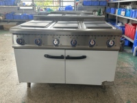 Cuisinière électrique à 6 brûleurs avec armoire, rangement spacieux et chauffage efficace ZH-TT-6A
