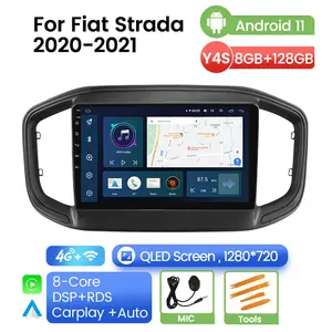 Navitree Android 11 1280*720P Auto Radio Voor Fiat Strada 2020-2021 8 + 128G Auto radio Dsp Rds Gps Am Fm Android Auto Speler