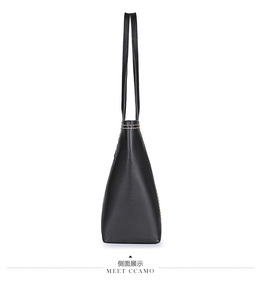 กระเป๋าโท้ทหนังแท้ขนาดใหญ่สำหรับผู้หญิง แฟชั่นใหม่ คุณภาพสูง กระเป๋าธุรกิจเรียบง่าย กระเป๋าสะพายไหล่ผู้หญิง - Product Image 4