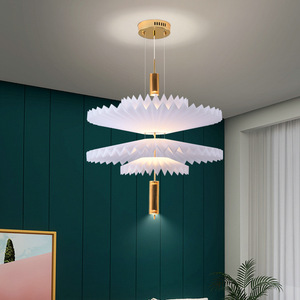 Designer Minimalist Art Creative Pleated Chandelier for <b>Dining</b> & Children's Room Stylish Nordic <b>Lighting</b> Fixture - Product Image 5