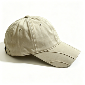 Plain <b>Light</b> Khaki Unbranded Dad <b>Hat</b> OEM Puff Printing Logo Soft Washed Cotton Common Casual Sports Dad Cap for Men Women Outdoor - Product Image 2
