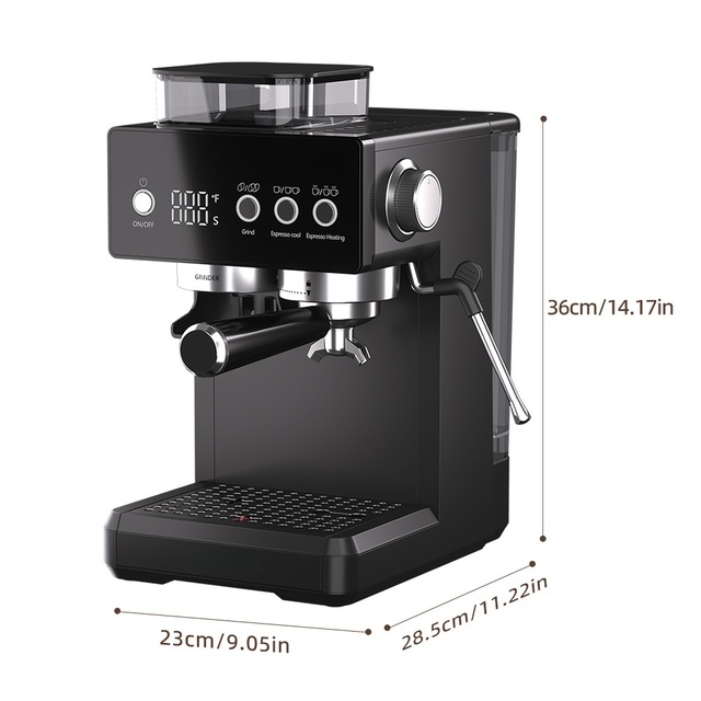 Bean to Cup Coffee Machine with Grinder Utilizes Room Temperature Cold Extraction and Adjustable Consistency Settings