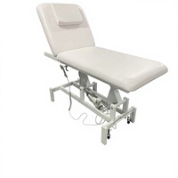 Table de massage contemporaine en cuir synthétique réglable avec éponge haute densité et cadre métallique, idéale pour chambre à coucher ou salon commercial
