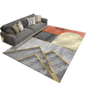 Light luxury geometric lines non-slip square carpets living room bedroom simple fashion carpet