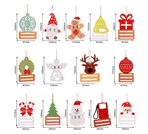 Décoration de Noël promotionnelle : Planche artisanale en bois avec motifs étoile, flocon de neige, pince à billets et sapin de Noël, pour cadeaux - Product Image 5