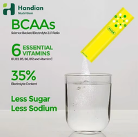 Poudre d'hydratation électrolytique BCAA saveur citron, végétalienne, sans OGM, sans gluten, complément alimentaire pour le sport et la remise en forme
