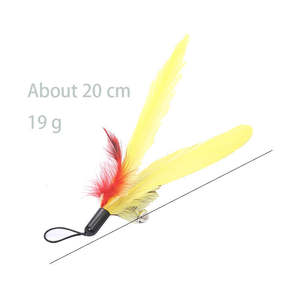 Lot de 9 jouets interactifs pour chat, en forme de chenille à plumes colorées, en 3 sections, pour la pêche, accessoires pour chat, vente en gros OEM - Product Image 4