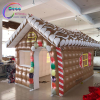 Décoration de Noël d'extérieur, grotte gonflable du Père Noël, maison de Noël gonflable