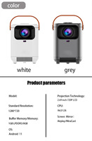 Nouveau projecteur portable intelligent pour téléphone mobile, ultra-clair, Android 11, LED LCD 4K, connectable manuellement, pour cinéma maison