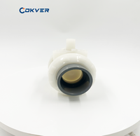 Katup Bola Air Manual UPVC COKVER COKVE Ukuran DN15 DN150 dengan Segel PTFE Sambungan Berulir Tahan Suhu Tinggi
