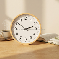 Jam Dinding Kayu Solid Dekoratif Grosir, Jam Dinding Kayu Quartz Senyap untuk Dekorasi Seni Dinding Ruang Tamu Rumah