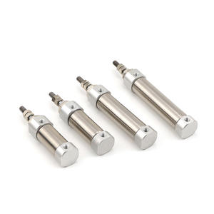 กระบอกลมสแตนเลสขนาดเล็ก PB-S แบบปากกา CJ2B16 CDJ2B10-5-10-15-20-30 แบบแม่เหล็กสองทาง ใหม่ พร้อมปั๊มและลูกปืน - Product Image 3