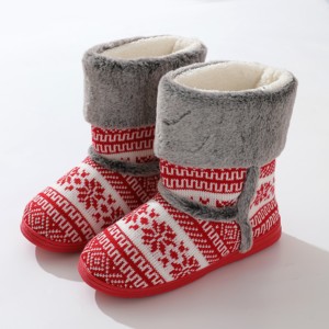 <strong>Womens</strong> <strong>Slipper</strong> <strong>Boots</strong> Warm House Shoes for <strong>Women</strong> Fuzzy Fleece Knitted Booties With Memory Foam - Product Image 5