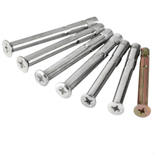 Wanqian Fasteners Expansion Bolt M6 M8 M10 Galvanized Carbon Steel <b>Flat</b> Head Internal Expansion <b>Screw</b> Metric Standard Thread - Product Image 1
