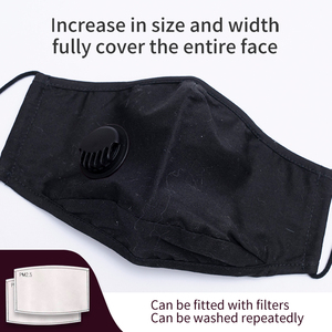 Mascarilla Facial <span class=keywords><strong>de</strong></span> Algodón 100% <span class=keywords><strong>de</strong></span> Color Sólido al por Mayor en Existencia, Reutilizable, con Clip Nasal, Filtro <span class=keywords><strong>de</strong></span> Bolsillo, Personalizable OEM/ODM, Transpirable - Product Image 2