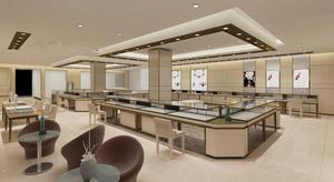 Joyería de encimera centro comercial larga de Metal pendiente collar quiosco de joyería de diamante, diseño de la tienda, - Product Image 2