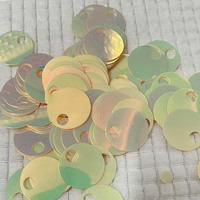 Paillettes rondes plates en PVC de 20 mm, 25 mm, 30 mm, à grand trou, pour vêtements de fête DIY, couture, costumes, paillettes en vrac, perles en plastique pour artisanat