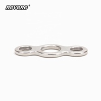 ROVORO Vente en gros de 8 anneaux solides de 400 à 600 lb en acier inoxydable 304 forgé, accessoires de pêche robustes, tailles S/M/L