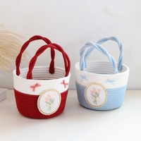 Nouveau panier-cadeau tissé à la main de style chinois écologique pour mariage, anniversaire, anniversaire de mariage, cadeaux de bienvenue, rangement