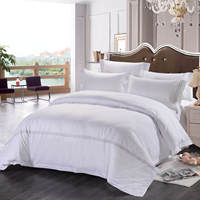 Usine Chinoise Grande Promotion OEM Parure de Lit Broderie 100 % Coton pour Hôtels – Housse de Couette et Drap Plat